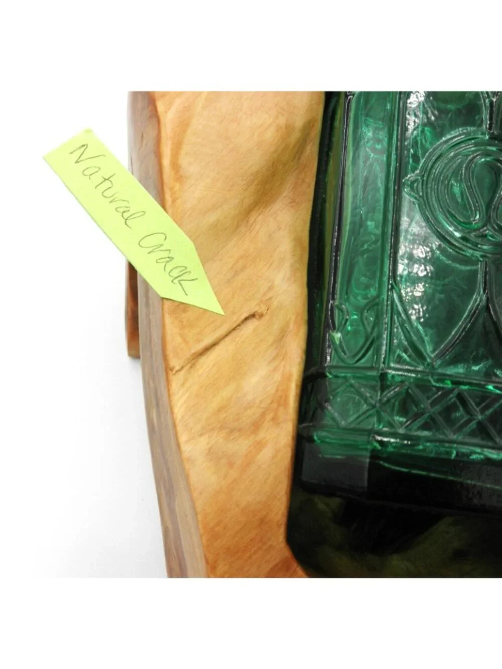 Natural Burled Wood Liquor/Decorative Bottle Holder BOTTLE INCLUDED IT'S STUCK